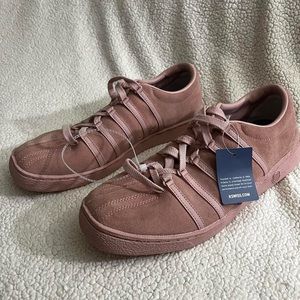 K-SWISS Salmon Pink Suede Sneakers
